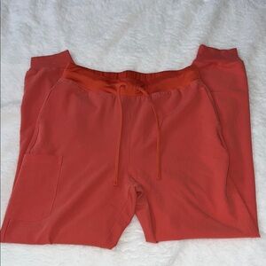 Mandala Coral Jogger Scrub Pants